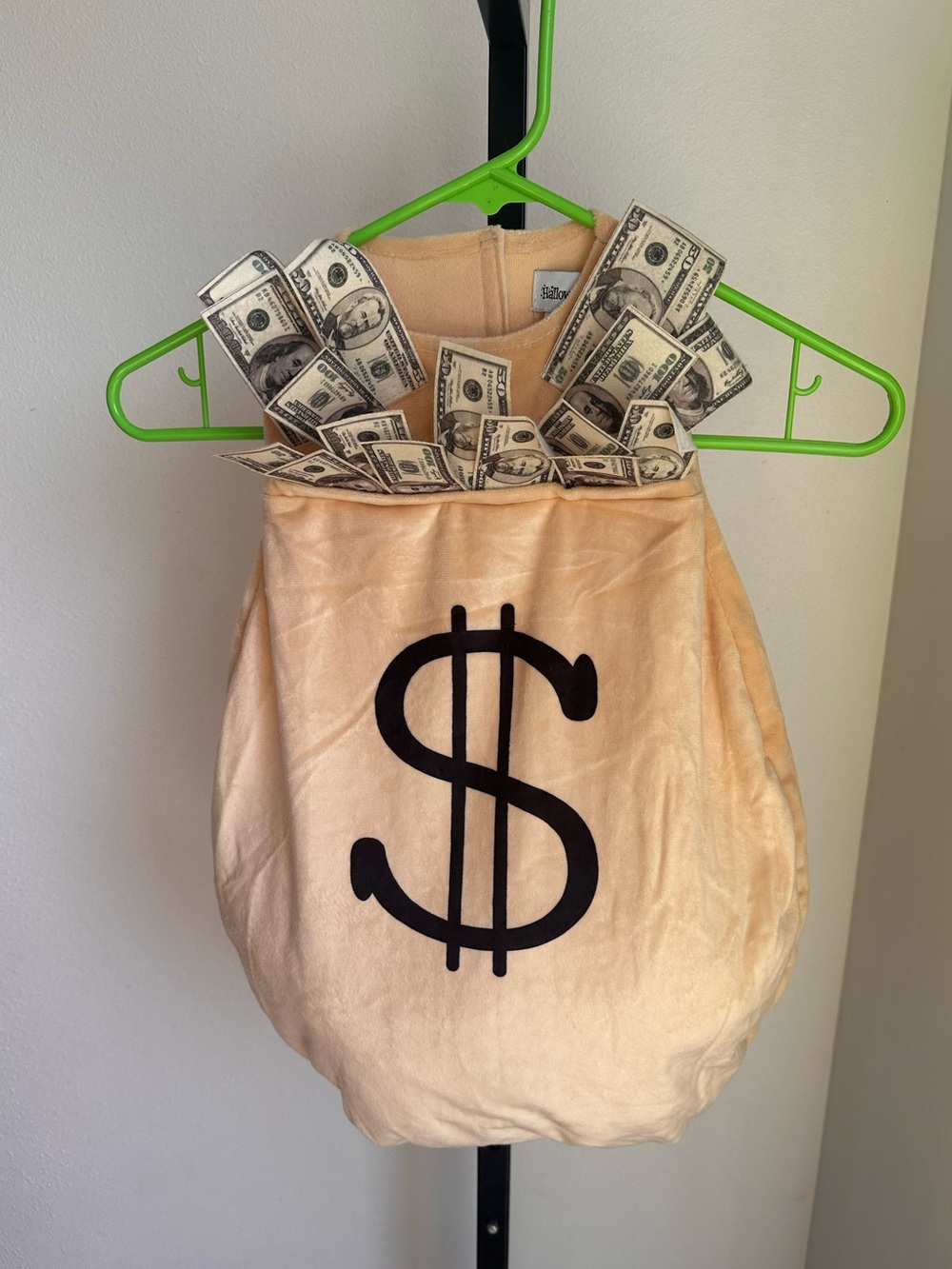 Halloween costume money bag 0-3 months